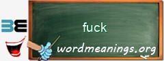 WordMeaning blackboard for fuck